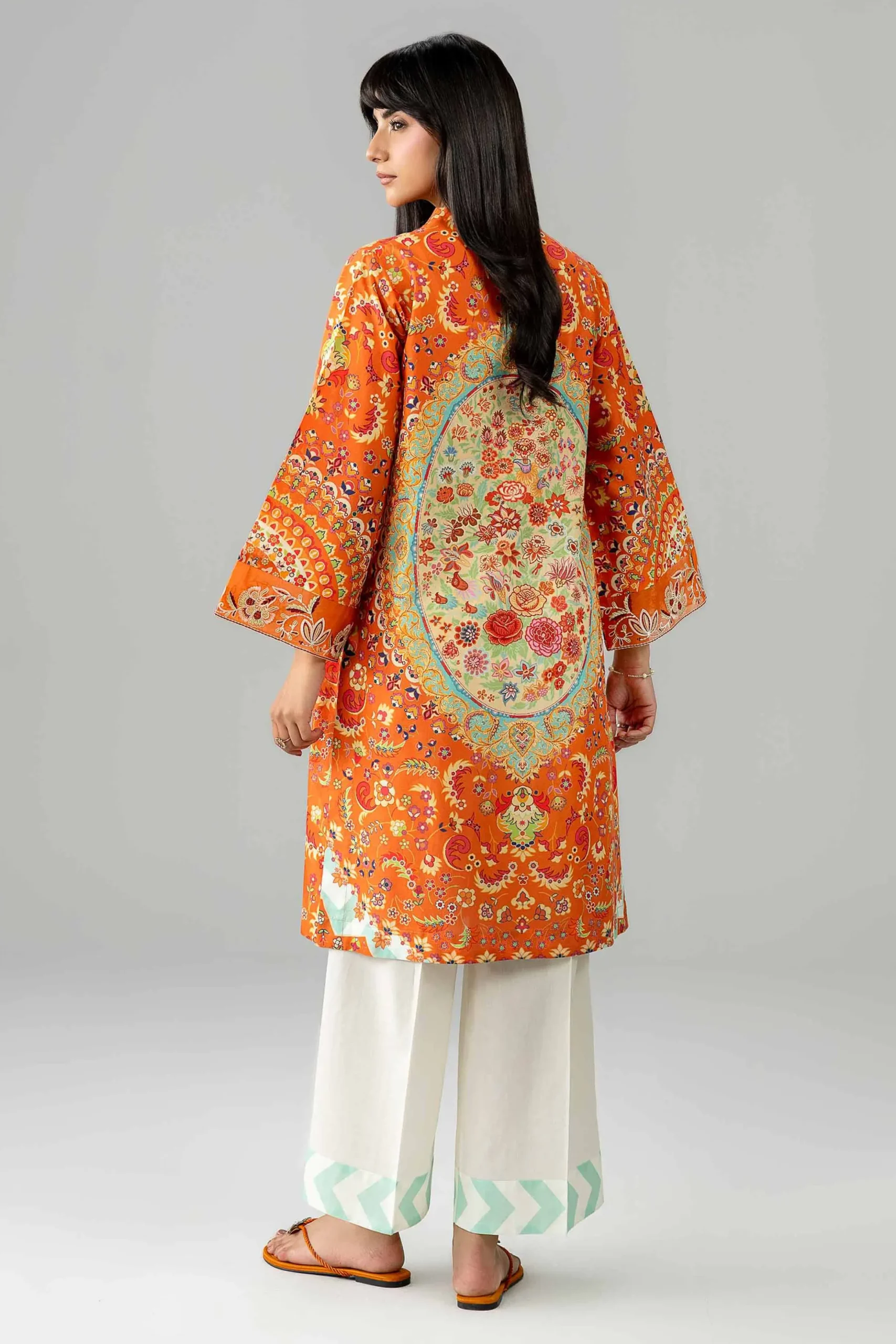 2 Piece - Printed Embroidered Suit - PE26-590