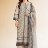 3 Piece - Printed Embroidered Suit - 42519173