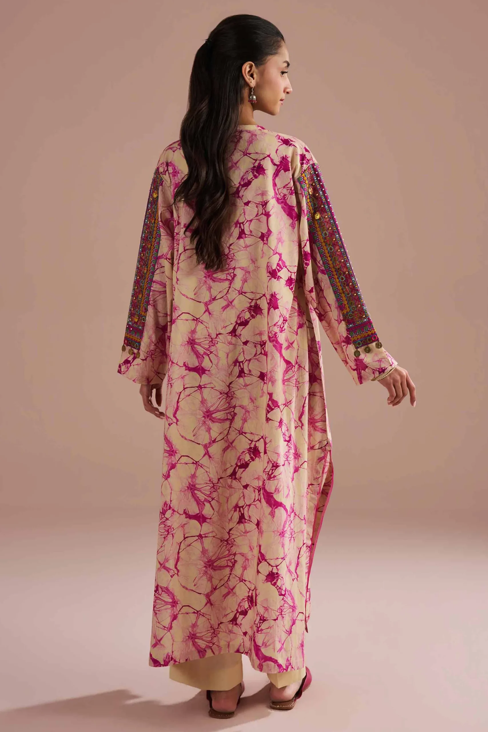 2 Piece - Printed Embroidered Suit - PE26-253