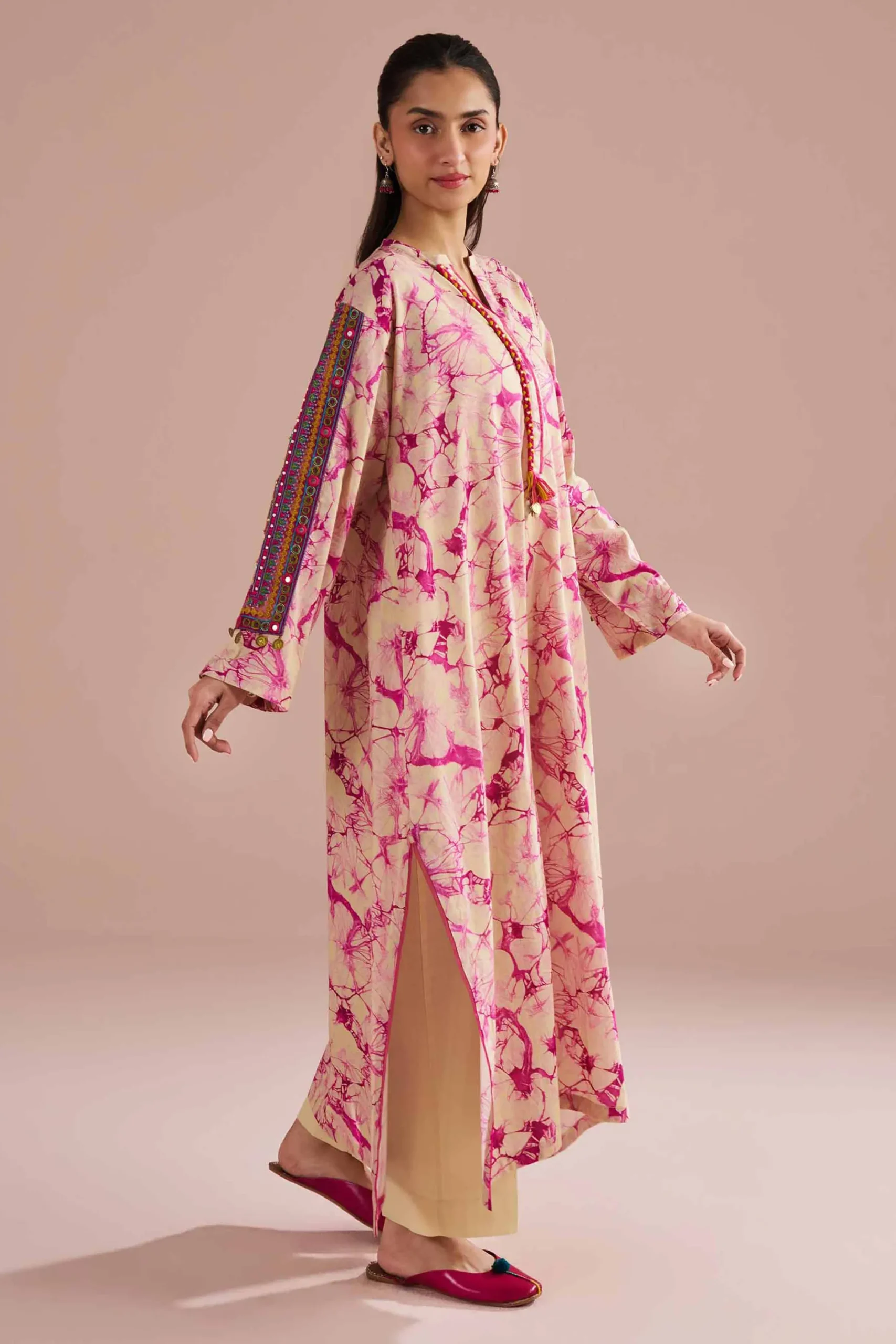2 Piece - Printed Embroidered Suit - PE26-253
