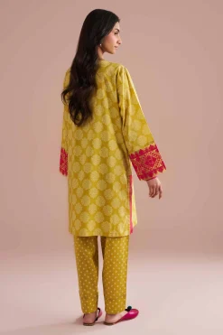 2 Piece - Printed Embroidered Suit - PE26-208