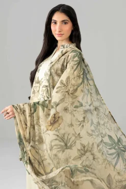 3 Piece - Printed Embroidered Suit - PE26-497