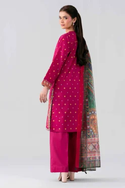 3 Piece - Printed Embroidered Suit - PE26-507
