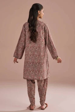 2 Piece - Printed Embroidered Suit - PE26-28