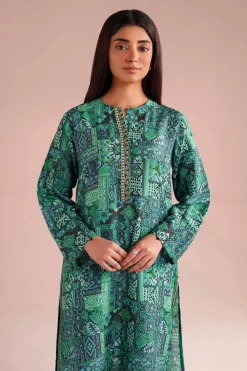 2 Piece - Printed Embroidered Suit - PE26-35
