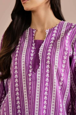 2 Piece - Printed Embroidered Suit - PE26-209