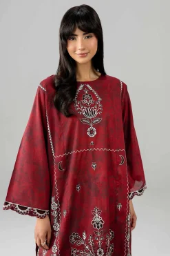2 Piece - Printed Embroidered Suit - PE26-585