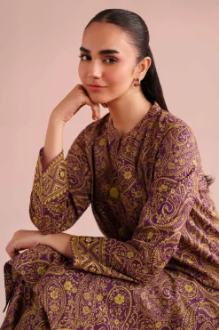 2 Piece - Printed Embroidered Suit - PE26-199