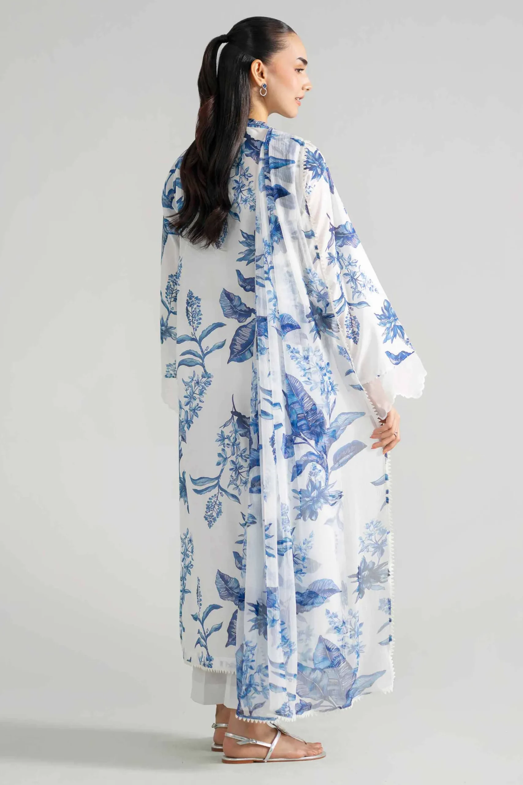 3 Piece - Printed Embroidered Suit - PE26-494