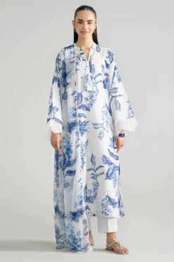 3 Piece - Printed Embroidered Suit - PE26-494