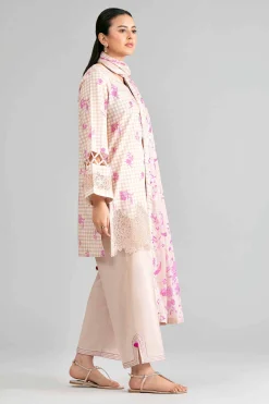 3 Piece - Printed Embroidered Suit - 42601857