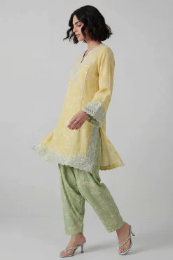 2 Piece - Printed Embroidered Suit - 42601671