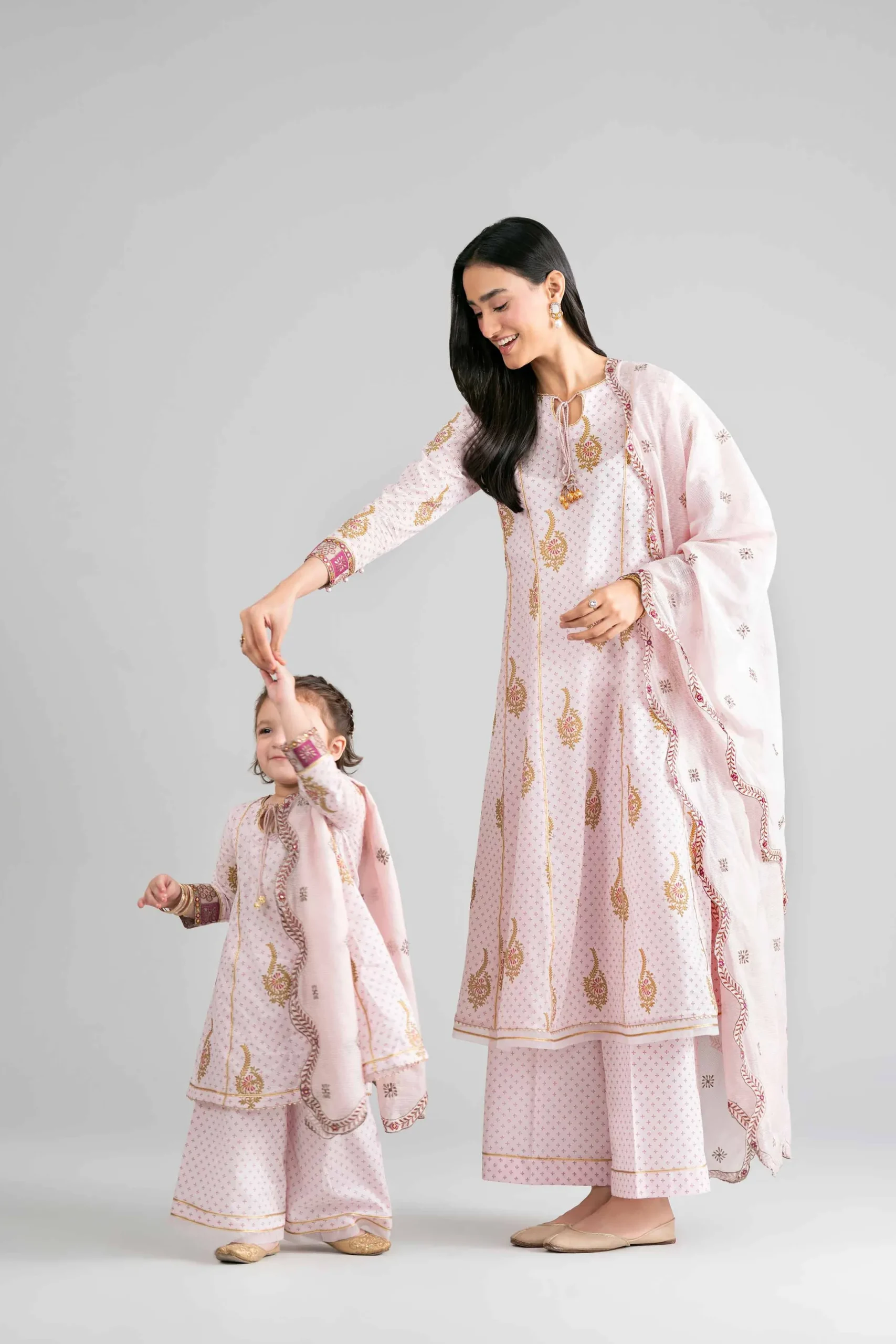3 Piece - Printed Embroidered Suit - PMD26-44 M
