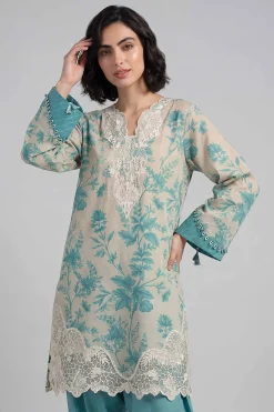 2 Piece - Printed Embroidered Suit - 42601655