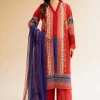 3 Piece - Printed Embroidered Suit - 42519396