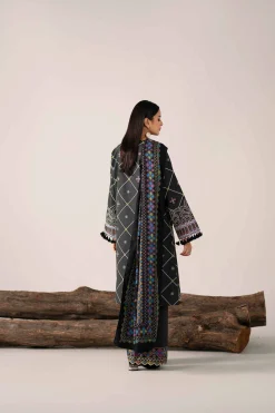 3 Piece - Printed Embroidered Suit - 42503729