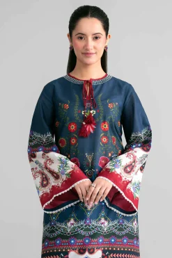 2 Piece - Printed Embroidered Suit - PE26-592