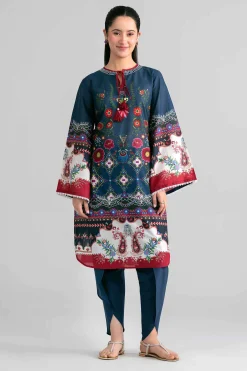 2 Piece - Printed Embroidered Suit - PE26-592