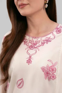 3 Piece - Printed Embroidered Suit - 42601276