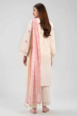 3 Piece - Printed Embroidered Suit - 42601276