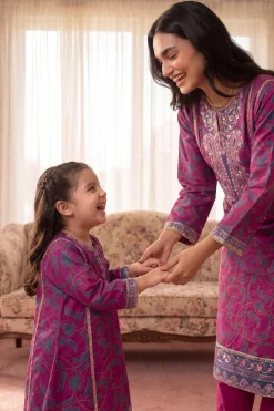 2 Piece - Printed Embroidered Suit - PMD26-02 M