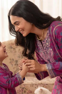 2 Piece - Printed Embroidered Suit - PMD26-02 M