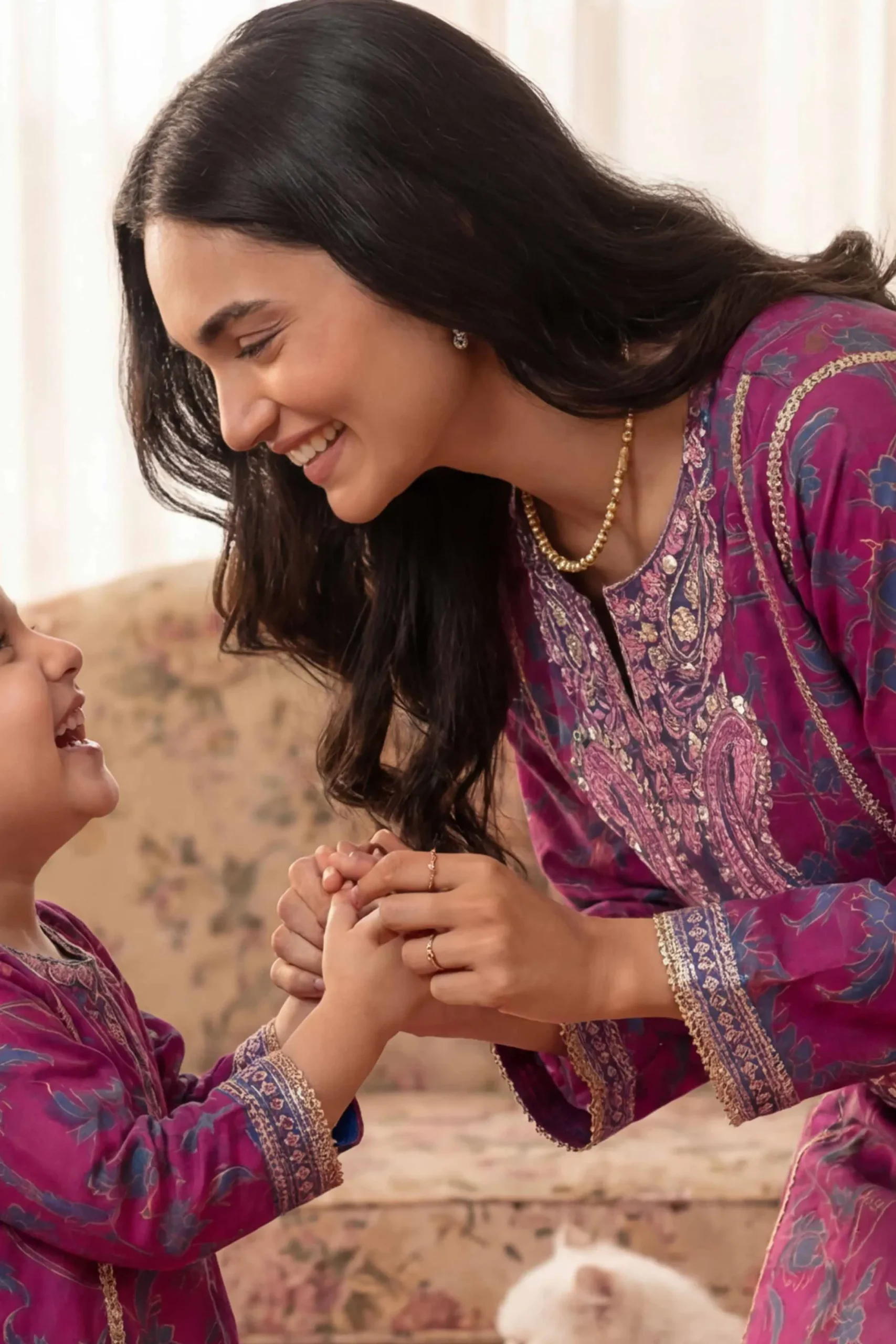 2 Piece - Printed Embroidered Suit - PMD26-02 M