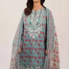 3 Piece - Printed Embroidered Suit - 42601168