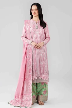 3 Piece - Printed Embroidered Suit - 42601810