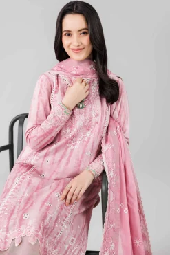 3 Piece - Printed Embroidered Suit - 42601810