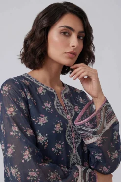 2 Piece - Printed Embroidered Suit - 42601670