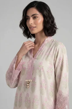 2 Piece - Printed Embroidered Suit - 42601664