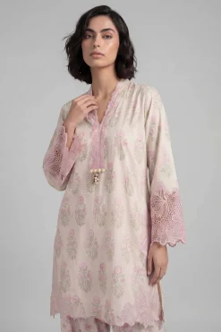 2 Piece - Printed Embroidered Suit - 42601664