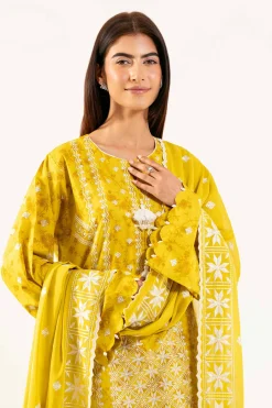 3 Piece - Printed Embroidered Suit - 42501871