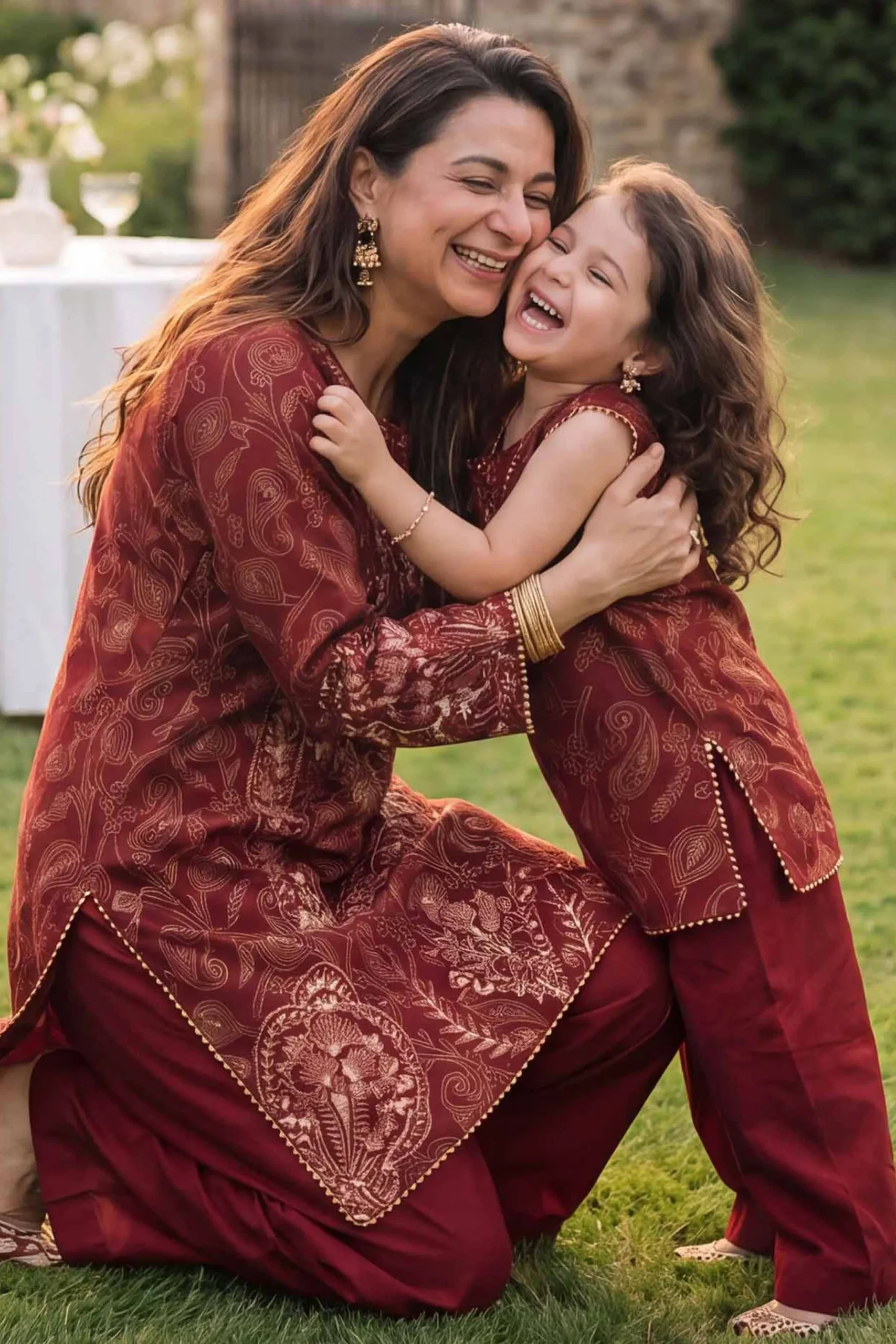 2 Piece - Printed Embroidered Suit - PMD26-01 M