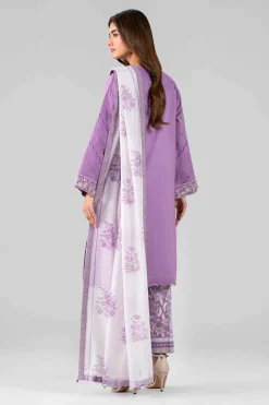 3 Piece - Printed Embroidered Suit - 42601793