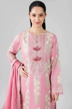 3 Piece - Printed Embroidered Suit - 42601818