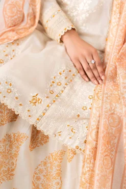 3 Piece - Printed Embroidered Suit - 42601789