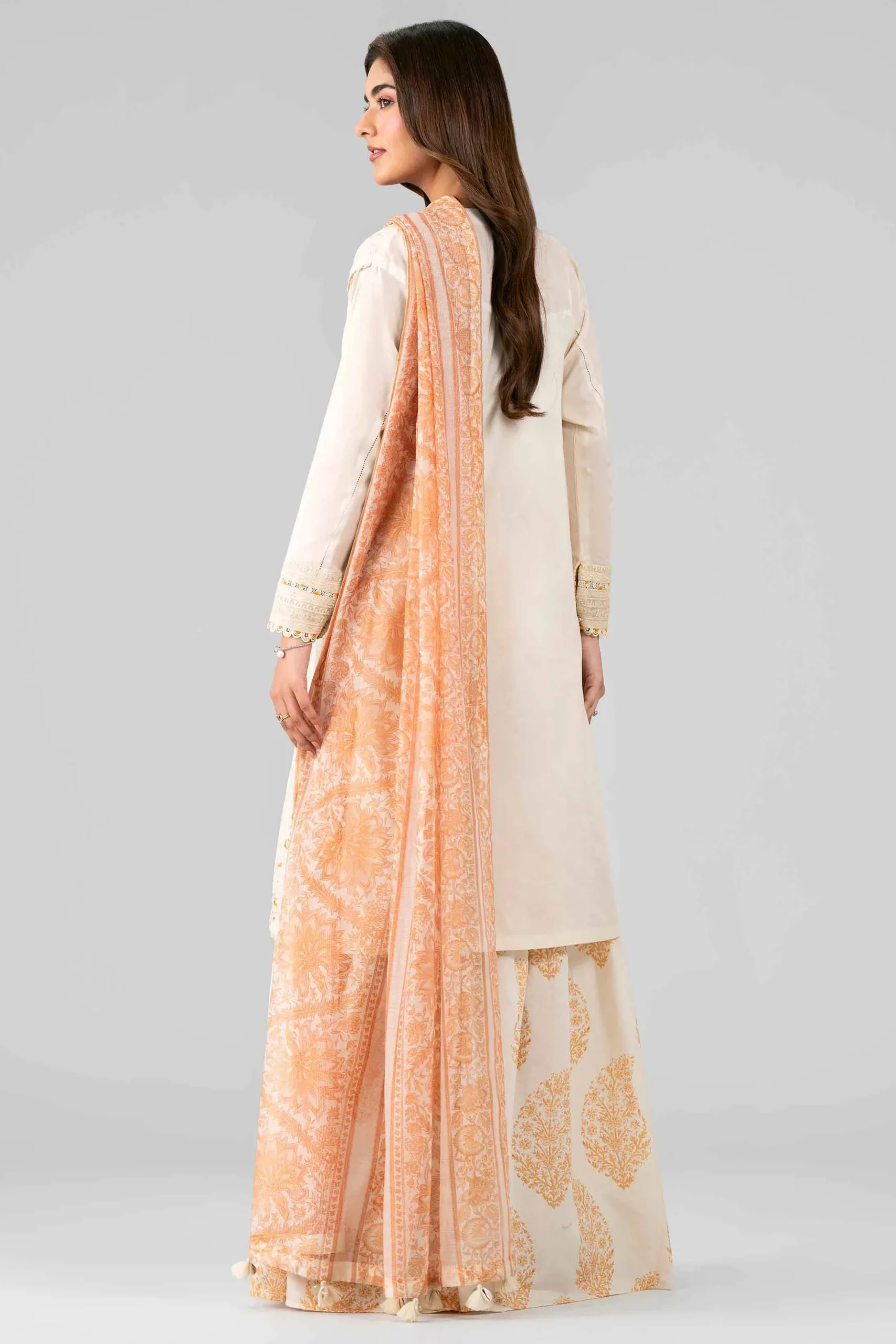 3 Piece - Printed Embroidered Suit - 42601789