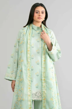 3 Piece - Printed Embroidered Suit - 42601861