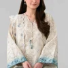 3 Piece - Printed Embroidered Suit - 42601807