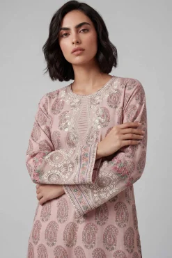 2 Piece - Printed Embroidered Suit - 42601661