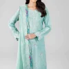3 Piece - Printed Embroidered Suit - 42601813