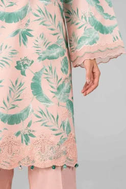 3 Piece - Printed Embroidered Suit - 42601779