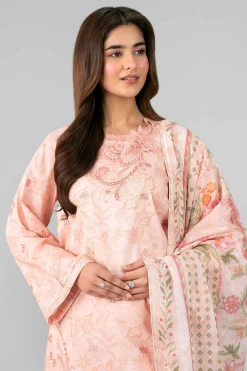 3 Piece - Printed Embroidered Suit - 42601781