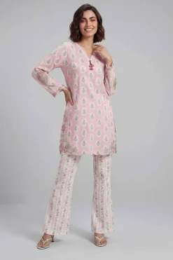 2 Piece - Printed Embroidered Suit - 42601673