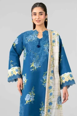 3 Piece - Printed Embroidered Suit - 42601786