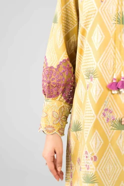 3 Piece - Printed Embroidered Suit - 42601788