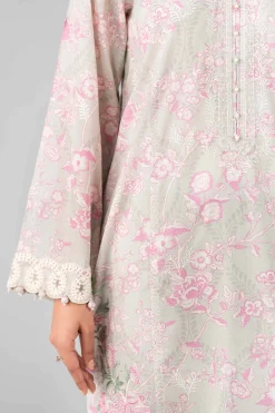 3 Piece - Printed Embroidered Suit - 42601780
