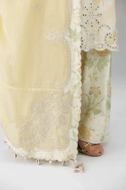 3 Piece - Printed Embroidered Suit - 42601809